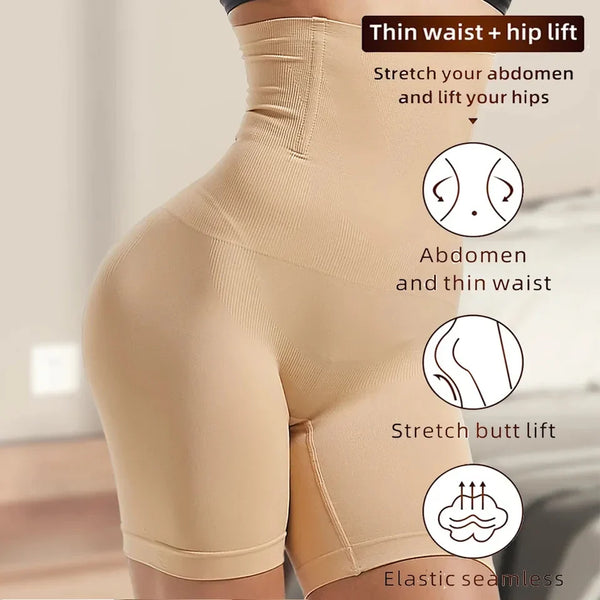 Women’s High-Waist Tummy Control Shapewear Shorts – Seamless Slimming Body Shaper