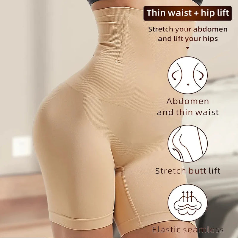 Women’s High-Waist Tummy Control Shapewear Shorts – Seamless Slimming Body Shaper