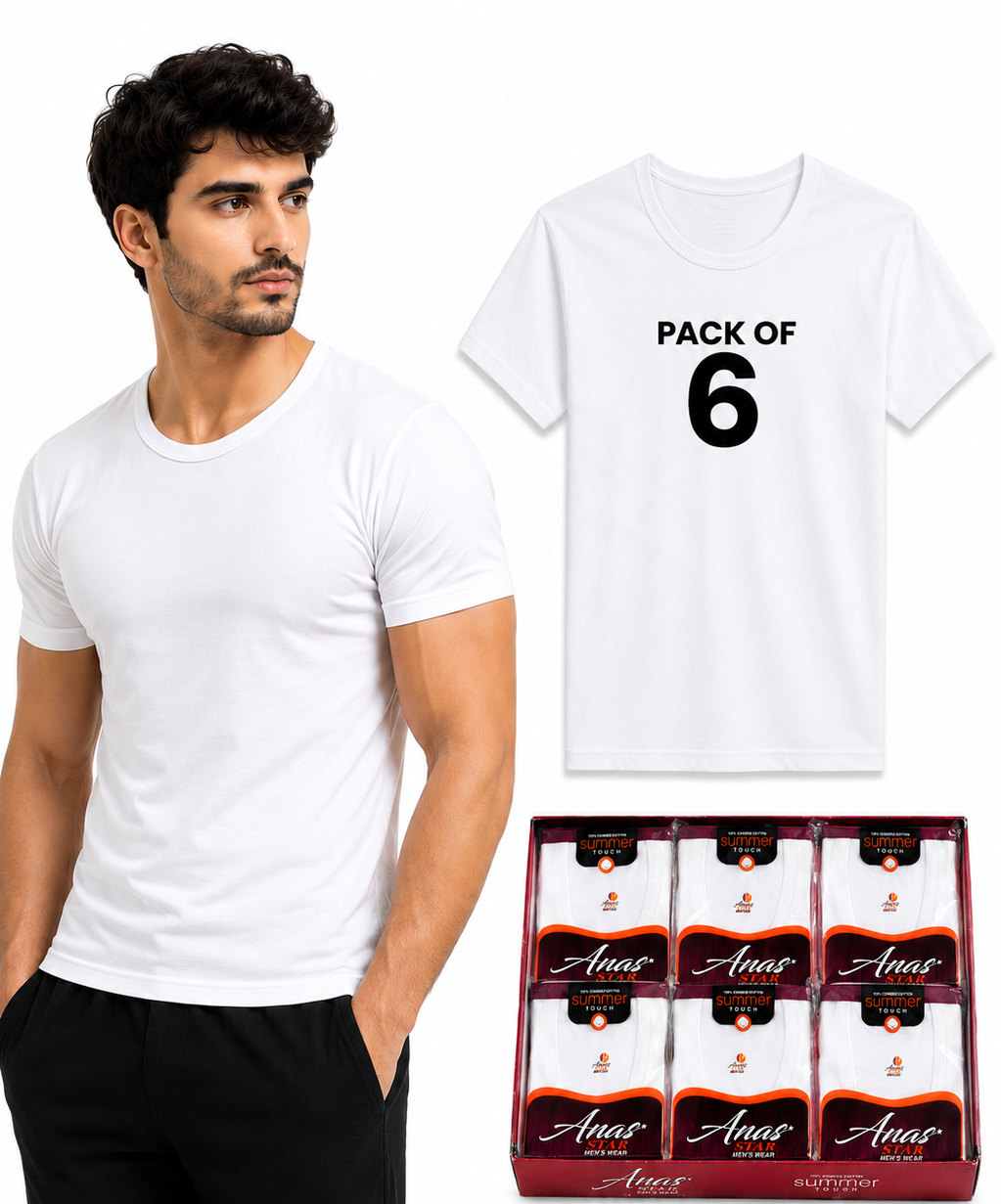Pack Of 6 Men's Vest Cotton Combed | 100% Premium Quality