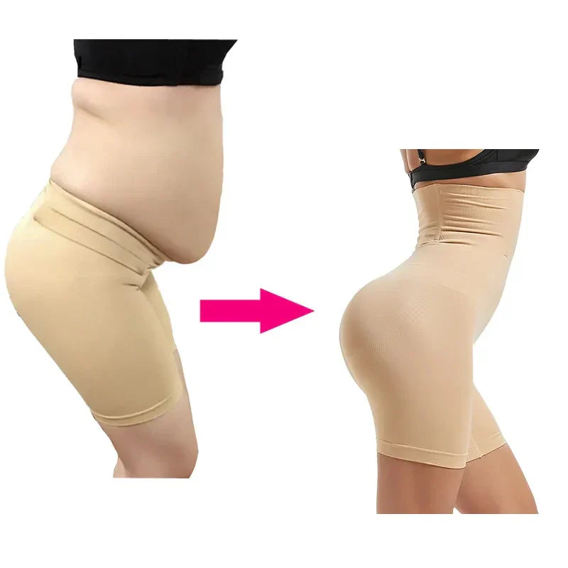 Women’s High-Waist Tummy Control Shapewear Shorts – Seamless Slimming Body Shaper