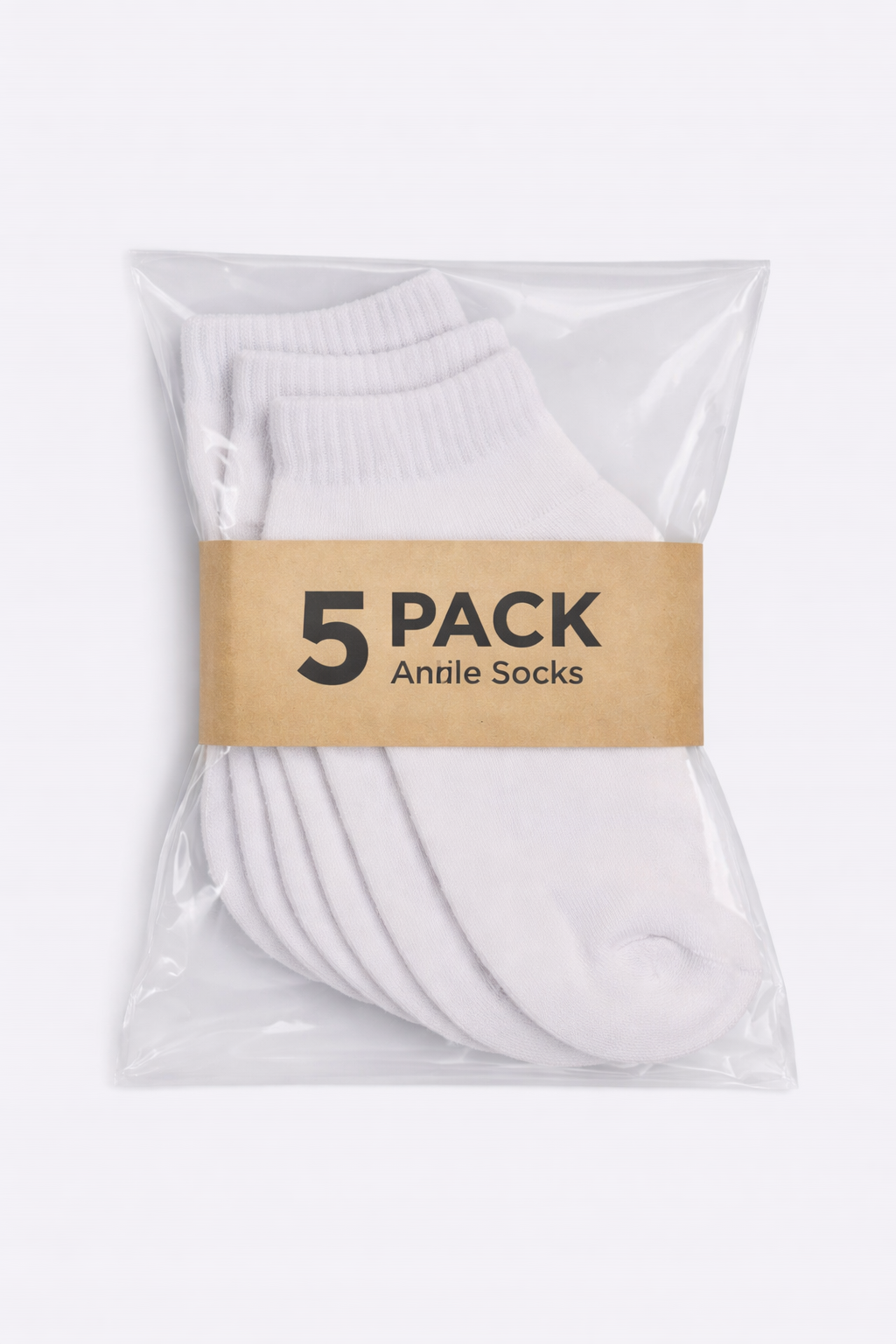 Pack of 5 White Ankle Socks for Men & Women | Soft Cotton Breathable Everyday Comfort Socks