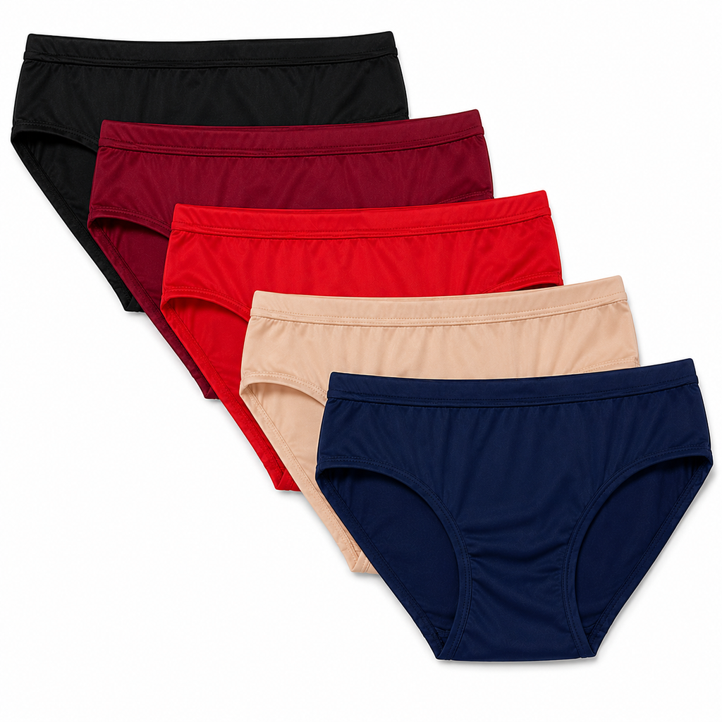 Women's Premium Everyday Panties – Soft & Stretchable (Pack of 5)